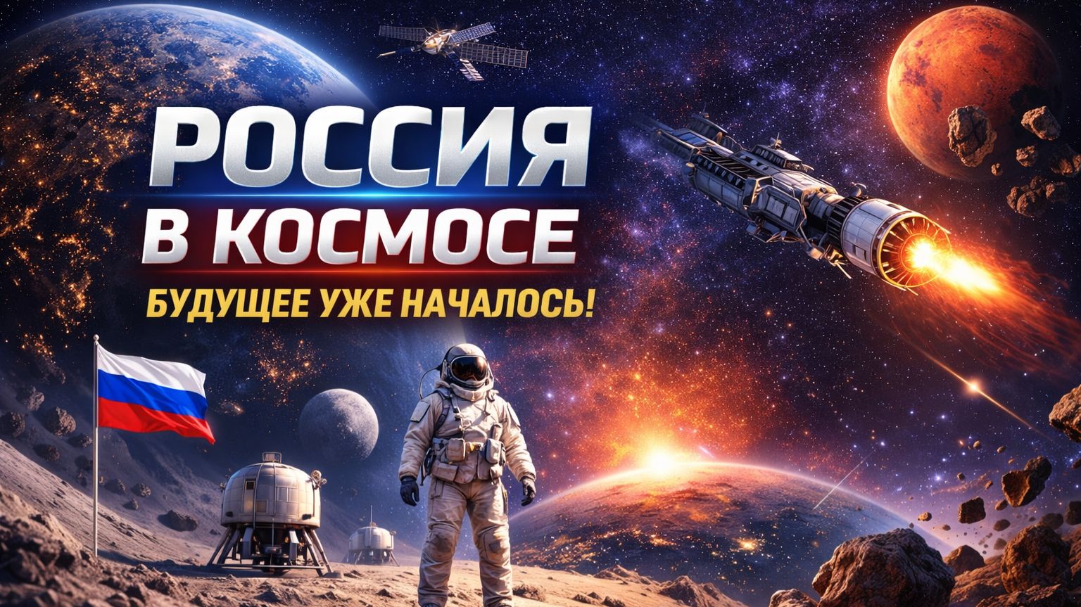 Россия в космосе: будущее уже началось | Луна, ядерные двигатели и орбитальные города