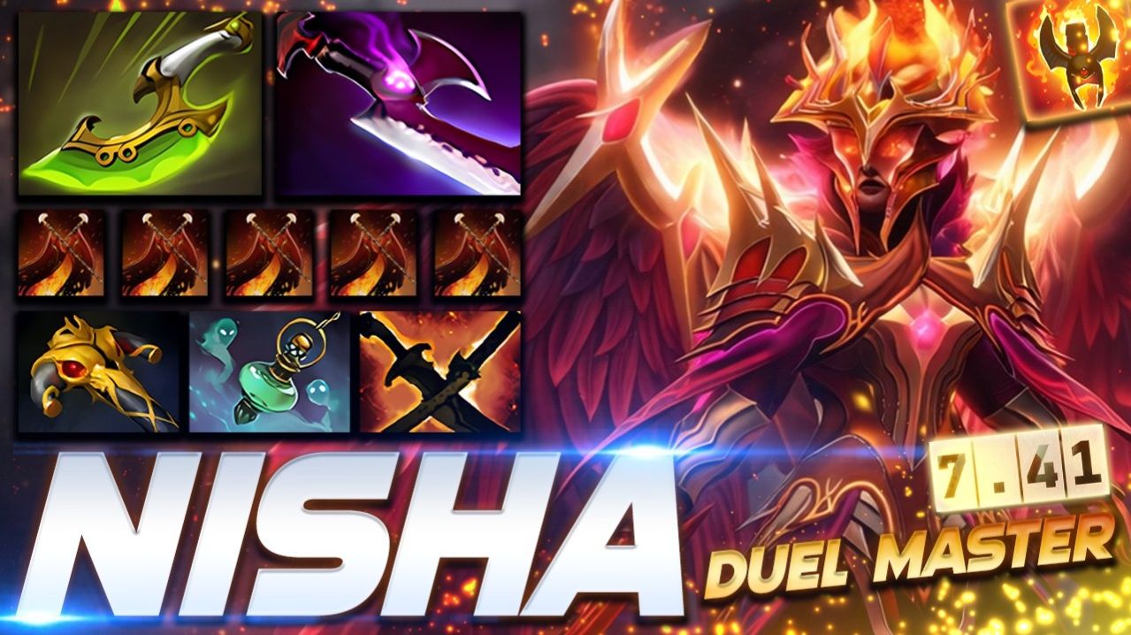 Nisha Legion Commander Duel Master — профессиональный геймплей в Dota 2 [Смотри и учись]