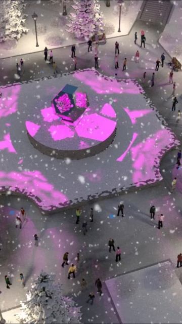 Комплекс музыкальных фонтанов с Огнем и Водным экраном 20х20 м, г. Армавир (Краснодарский край)