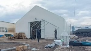 Тентовый мобильный гараж 4х6