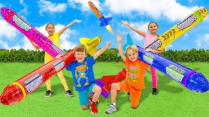 Toy Rockets Challenge — веселые развлечения на свежем воздухе для детей
