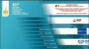 Improving sepsis management ISICEM 45