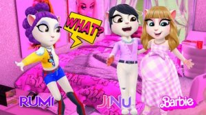 БЕРЕМЕННАЯ БАРБИ С ДЖИНУ И РУМИ! МОЯ ГОВОРЯЩАЯ АНДЖЕЛА 2 😻  НОВОЕ ОБНОВЛЕНИЕ 😘💋 КОСПЛЕЙ ИГРА