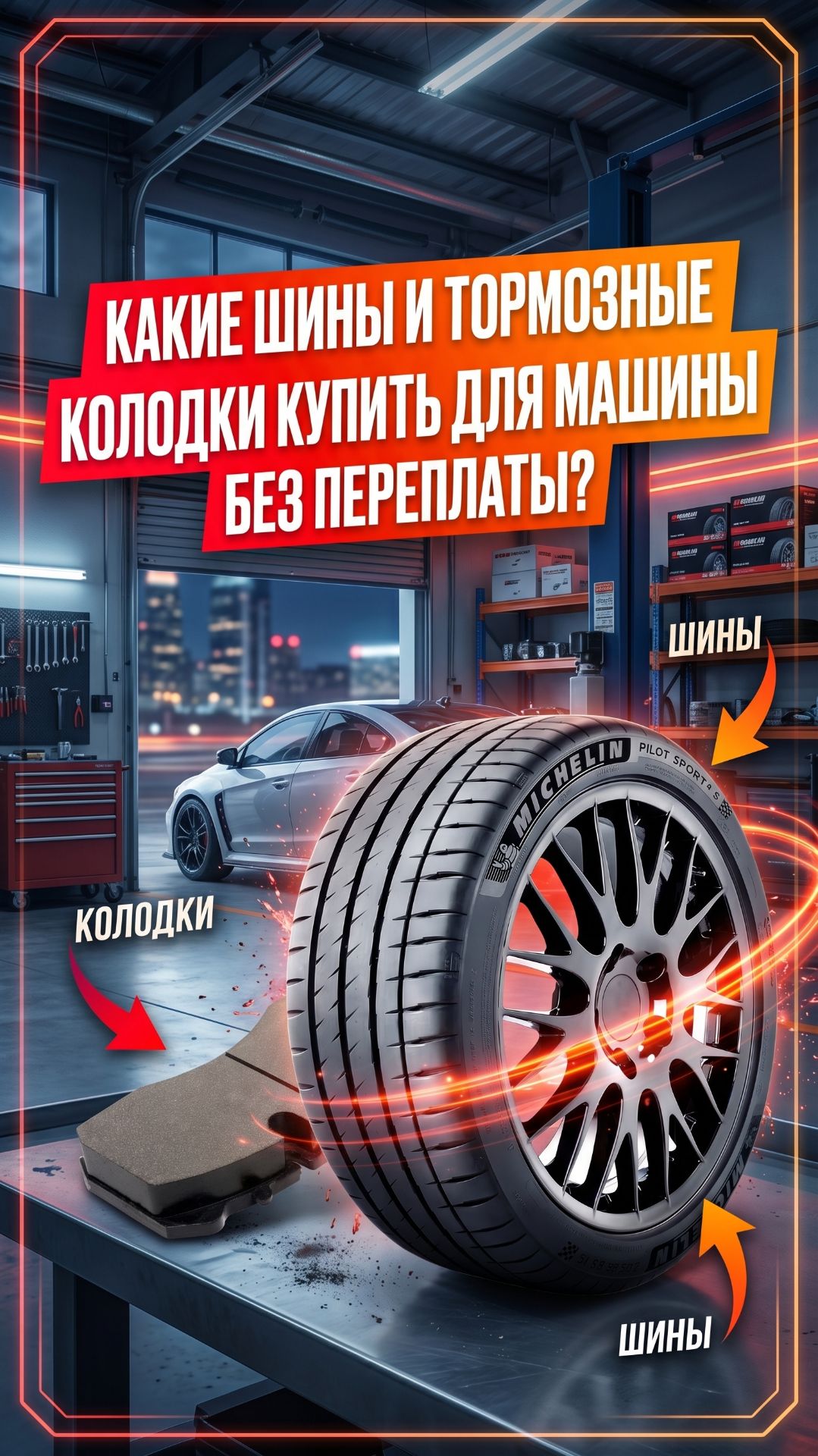 Какие шины и колодки купить на обычный авто не переплачивая?