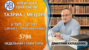 «Тазриа» и «Мецора» 5786/2026. Недельные главы Торы - Парашат а-шавуа | Дмитрий Калашник