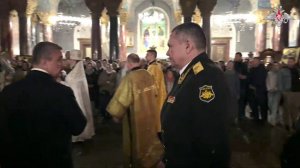 Прибытие Благодатного огня в Кронштадтский Морской собор