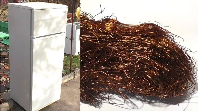 Медь. Холодильник. Разборка в металлолом.