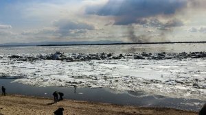 ледоход на р.Амур г.Хабаровск 12 апреля 2026 год.