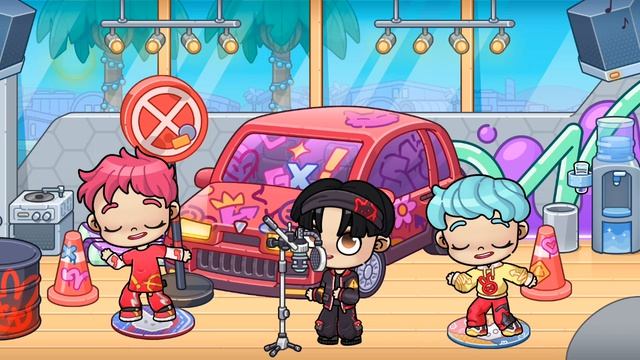 Джину, Романс и Бейби садже исполняют песню группы „Moonz