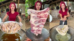 Потрясающий рецепт приготовления свиной грудинки во фритюре.