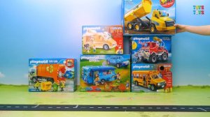 Пожарная машина Экскаватор Мусоровоз Грузовик - Транспортные средства для детей.