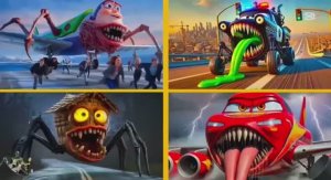 МОЛНИЯ МАКВИН САМОЛЕТ против ДОМ НА НОГАХ и ПОЛИЦИЯ — Битва Монстров 😱✈️⚡️