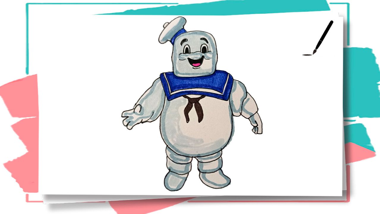 Как нарисовать Зефирного человечка их Охотников за привидениями