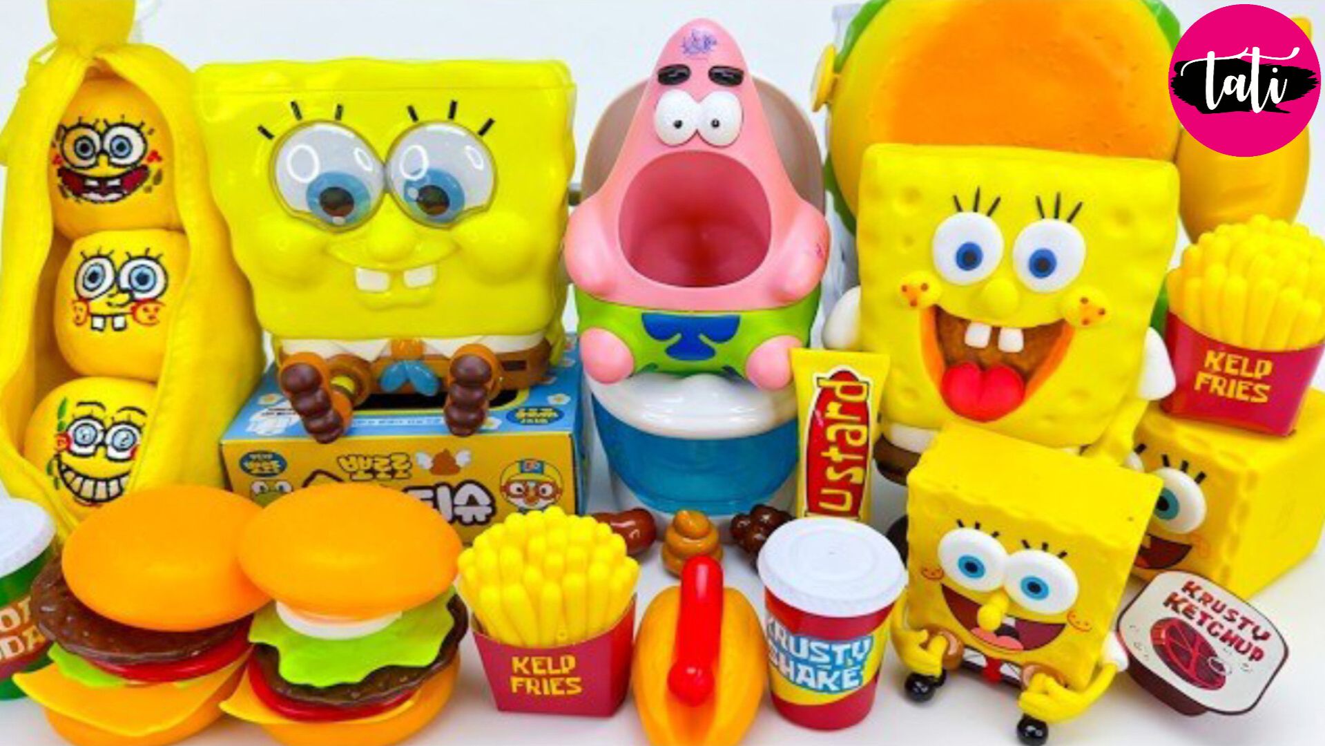 Играем в игрушки из мультика Спанч Боб. Мультфильм для детей. ASMR АСМР