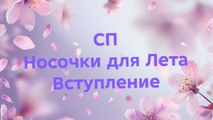 12-04-2026🧦СП Носочки для Лета 🧦Сезон 3🧦Вступление