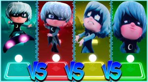 ⚡️ Герои в масках Coffin Dance ⚡️ в Tiles Hop lvl 35 - Мультик PJ Masks