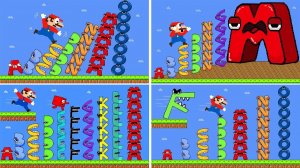 Mario vs ГИГАНТ Alphabet ЛЕВЕЛАП! ВСЕ ЭПИЗОДЫ 🎮