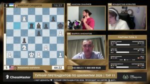 День 11. Турнир претендентов 2026. ChessMaster