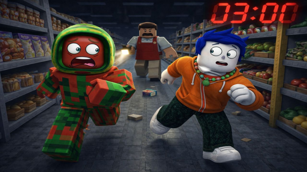 100 ДНЕЙ УКРЫВАЯСЬ ОТ ОХРАННИКОВ В ЗАКРЫТОМ ЦЕНТРЕ ROBLOX!