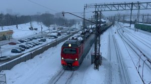 «Не спеша!» Электровоз  «Гранит» 2ЭС10-095 с грузовым поездом на ст.Пермь-II, 2026 год