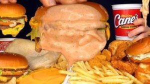 АСМР МУКБАНГ СОУС КЭЙНС, БУРГЕРЫ МАКАДОНАЛДС, БУРРИТОС ЧИПОТЛЕ, КУРИЦА И ФРИС