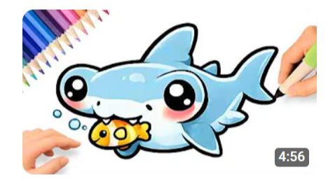 КАК ПРОСТО НАРИСОВАТЬ МИЛУЮ АКУЛУ 🦈