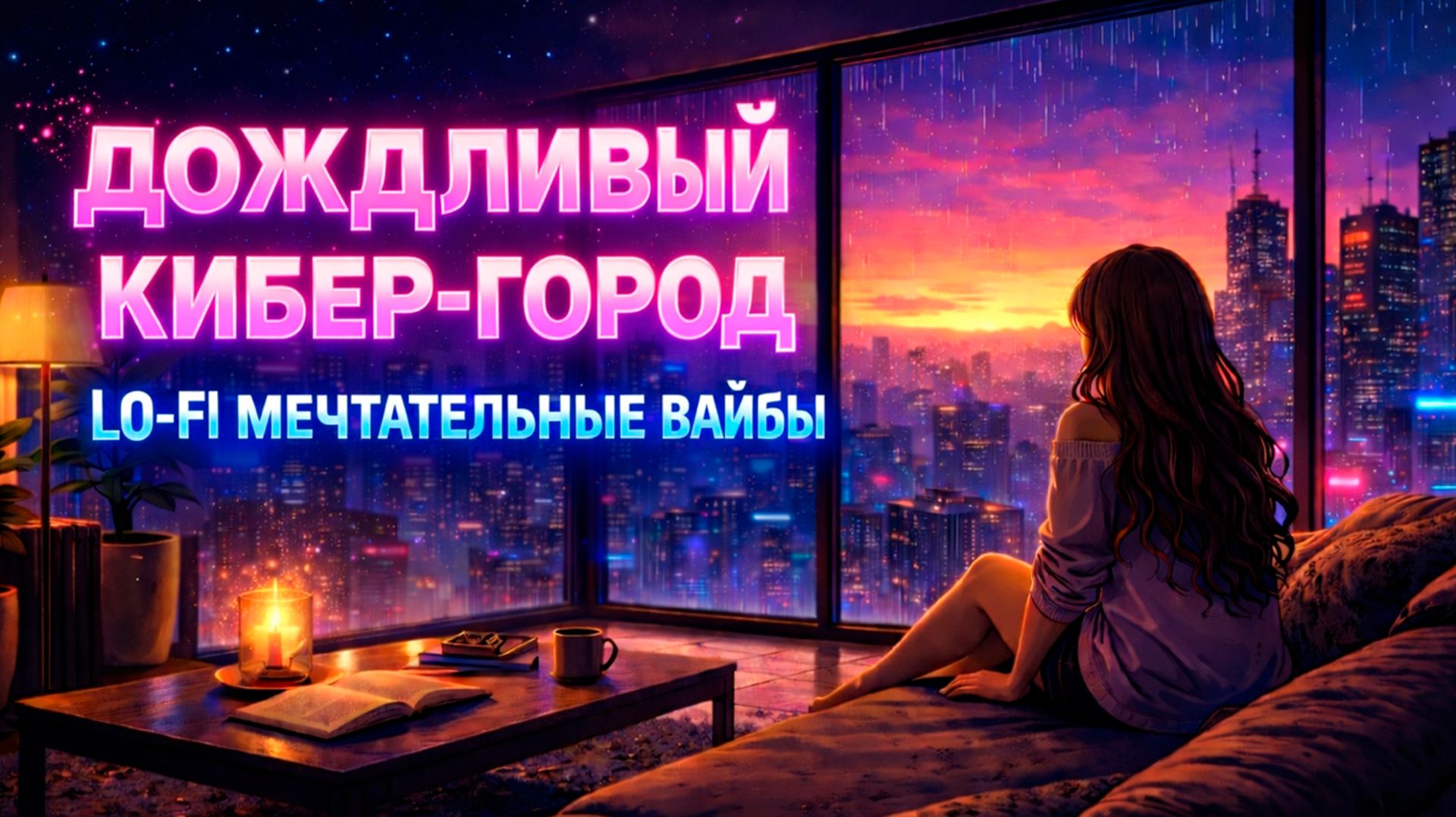 Дождливый Кибер-Город — Мечтательные Lo-Fi Вайбы | Музыка без авторских прав