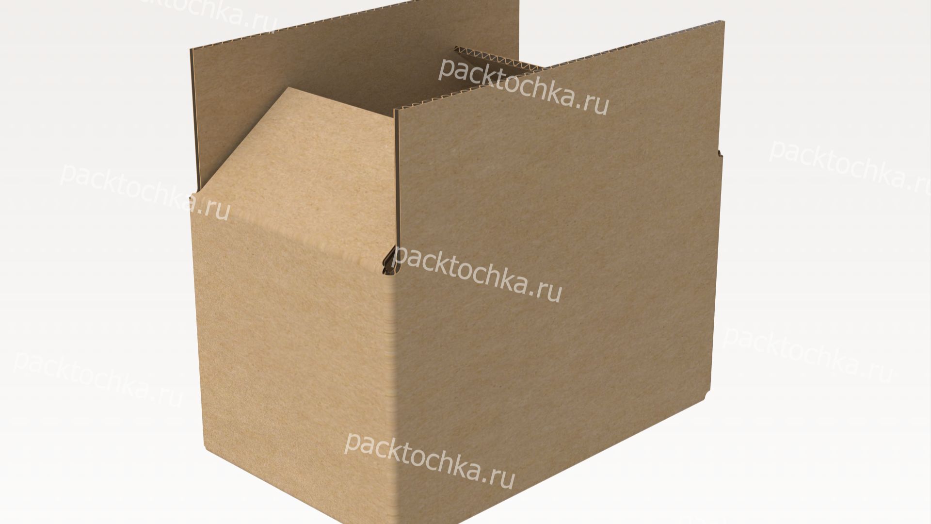 Развертка четырехклапанной картонной коробки 200х120х120 мм (Т23-С) | ПакТочка