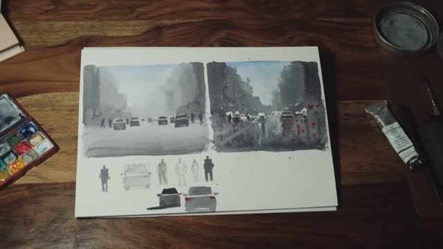 2 акварельных рисунка. Простые и сложные техники в одном видео.