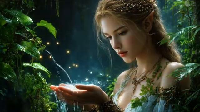 Эльфийский лес, фэнтези, мистические существа, искусственный интеллект, музыка