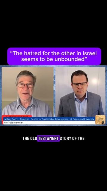 Jeffrey Sachs: The ideology of hatred for the other in Israel seems to be unbounded