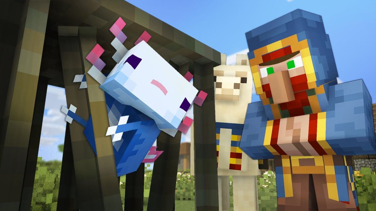 Торговец поймал Аксолотля - Майнкрафт Мультики