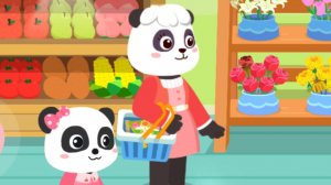 Панда. Бейби бас. Что можно купить в супермаркете? Для детей. ч 23