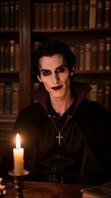 Темный маг в библиотеке: ведьмы и тайны #магия #темнота #вампиры