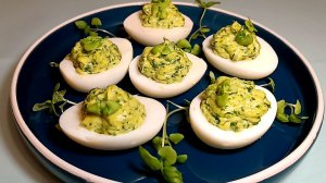 📌 Фаршированные яйца с черемшой - простейший рецепт вкусной закуски