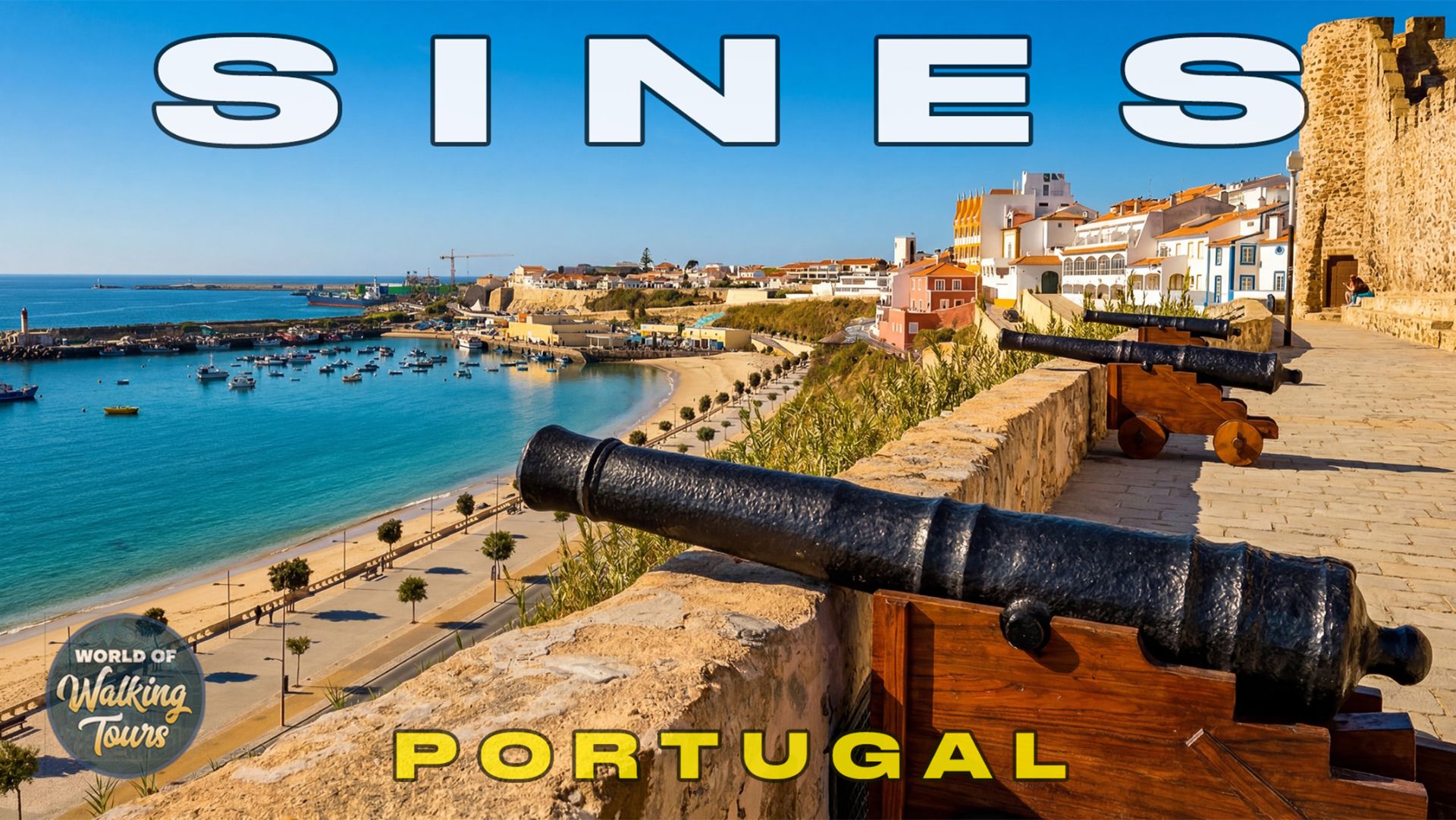 Синеш, Португалия 🇵🇹 Пешеходная прогулка в 4K Родина Вашко да Гамы на берегу Атлантического океана