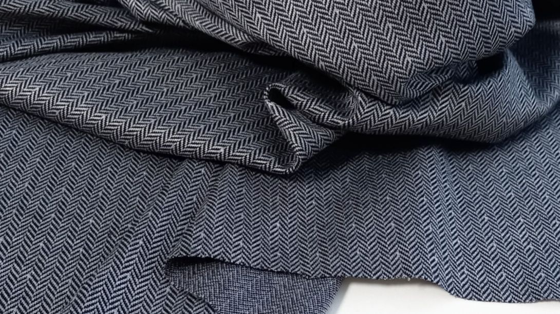 Трикотаж джерси шёлк с хлопком Италия, 543 серая ёлочка