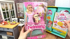 Мини еда и холодильник от Mini Brands , моя новая кукла Барби