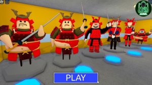 ВСЕ САМУРАИ БАРРИ ПРЕВРАЩАЮТСЯ! в ПОБЕГЕ ИЗ ТЮРЬМЫ БАРРИ! #роблокс #обби