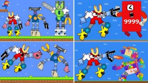 Mario vs БЕЗУМНЫЙ РОБОТ Alphabet! ВСЕ ВИДЕО 🤯