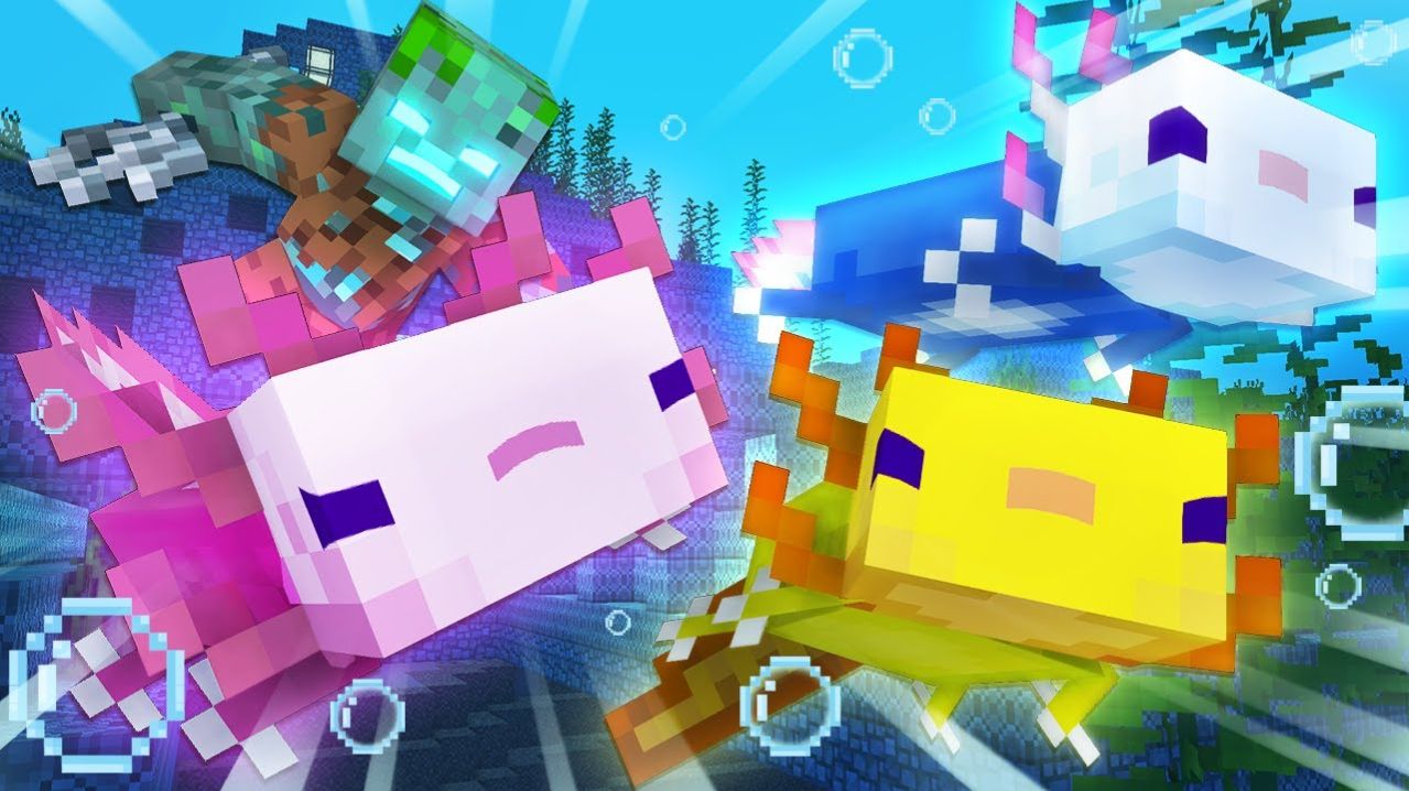 Супер команда Аксолотлей - Майнкрафт Мультики