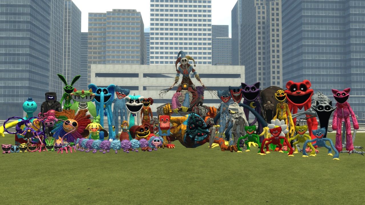 Поппи Плейтайм ВЫЖИНИЕ В МЕГА ГОРОДЕ против БОССОВ МОНСТРОВ