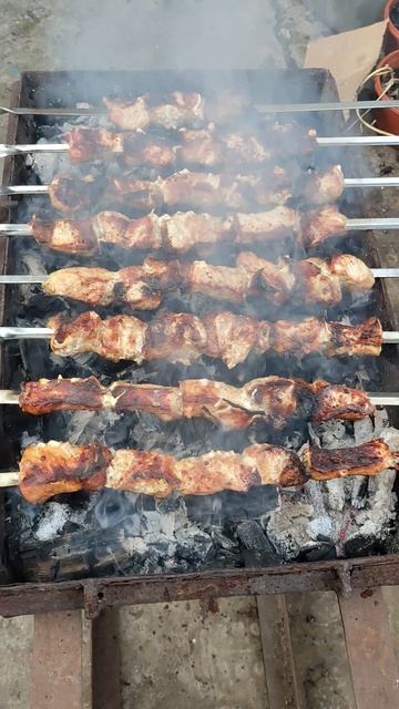 делаю шашлыки .