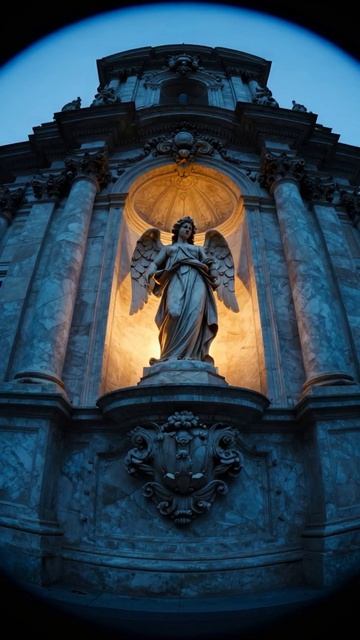 Волшебство ангела в вечернем свете #архитектура #скульптура #вечер