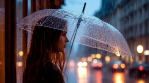 It's raining outside