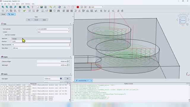 Работа со спиралью - FreeCAD CAM 1.1