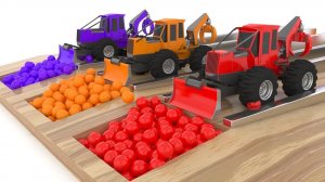 Учим цвета с помощью уличных транспортных средств, учим цвета с помощью грузовиков-цистерн для детей