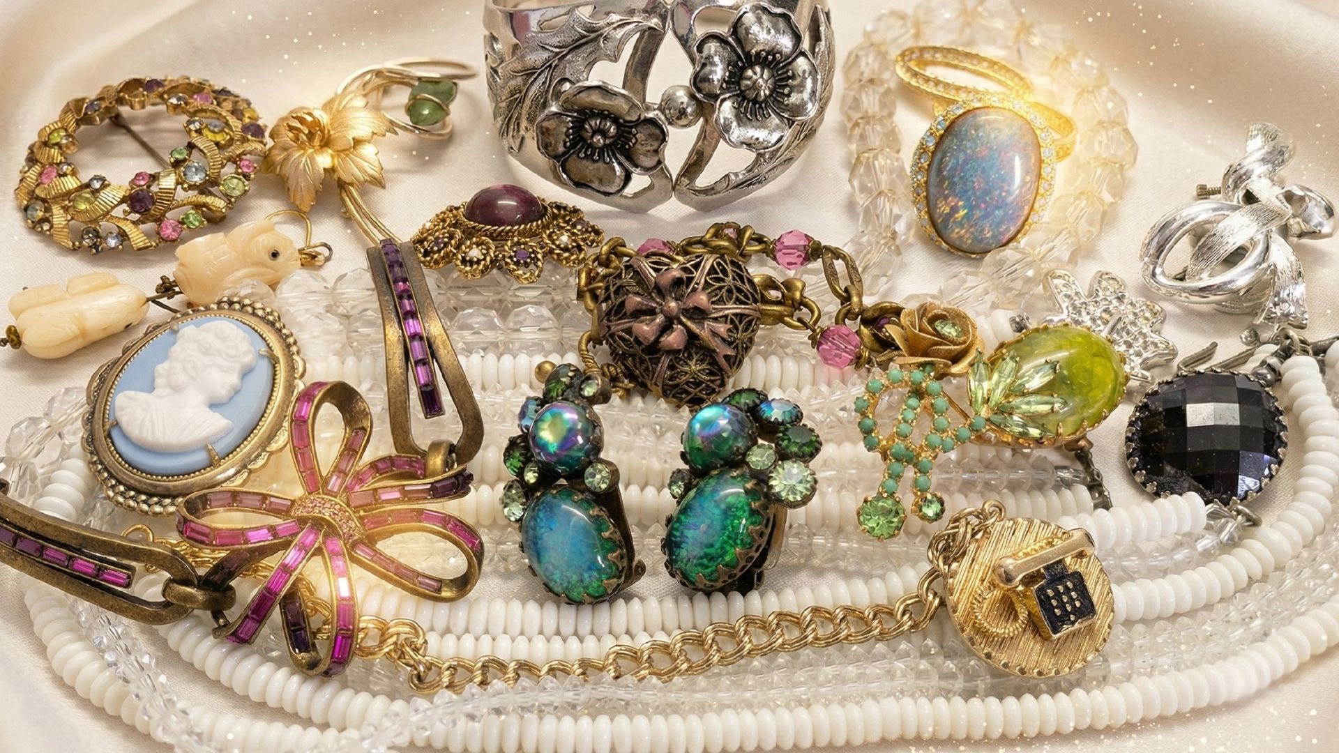 239. Сияние времени: невероятные находки KJL, Austria и Sweet Romance, Emmons, хрустальные бусы