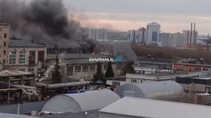 Пожар на проспекте Космонавтов в Барнауле