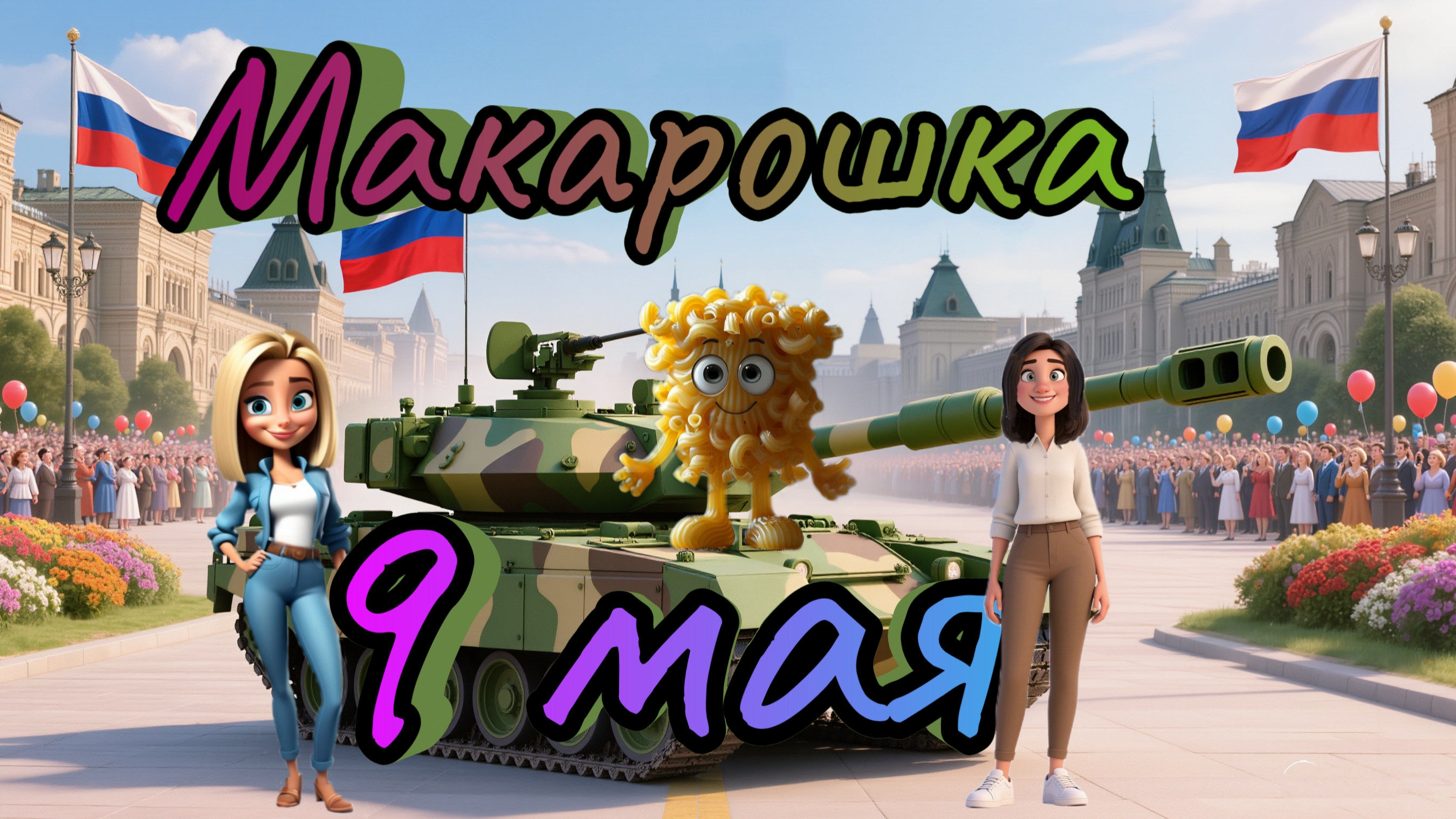 Макарошка на ДЕНЬ ПОБЕДЫ 9 МАЯ ⭐ Серия 23 👍 Познавательный мультфильм для детей 🥰 смотреть онлайн